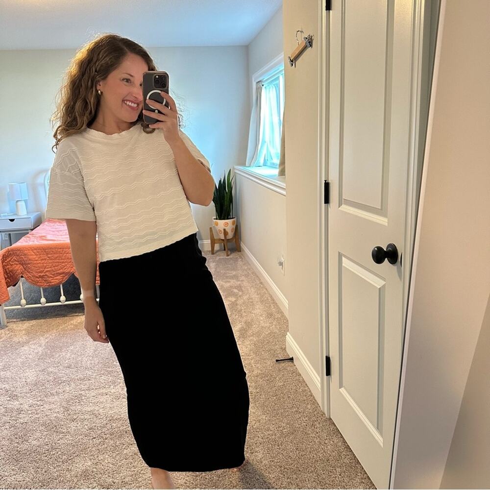 Vintage Zelda Black Maxi Skirt Business Casual Medium - Picture 4 of 11